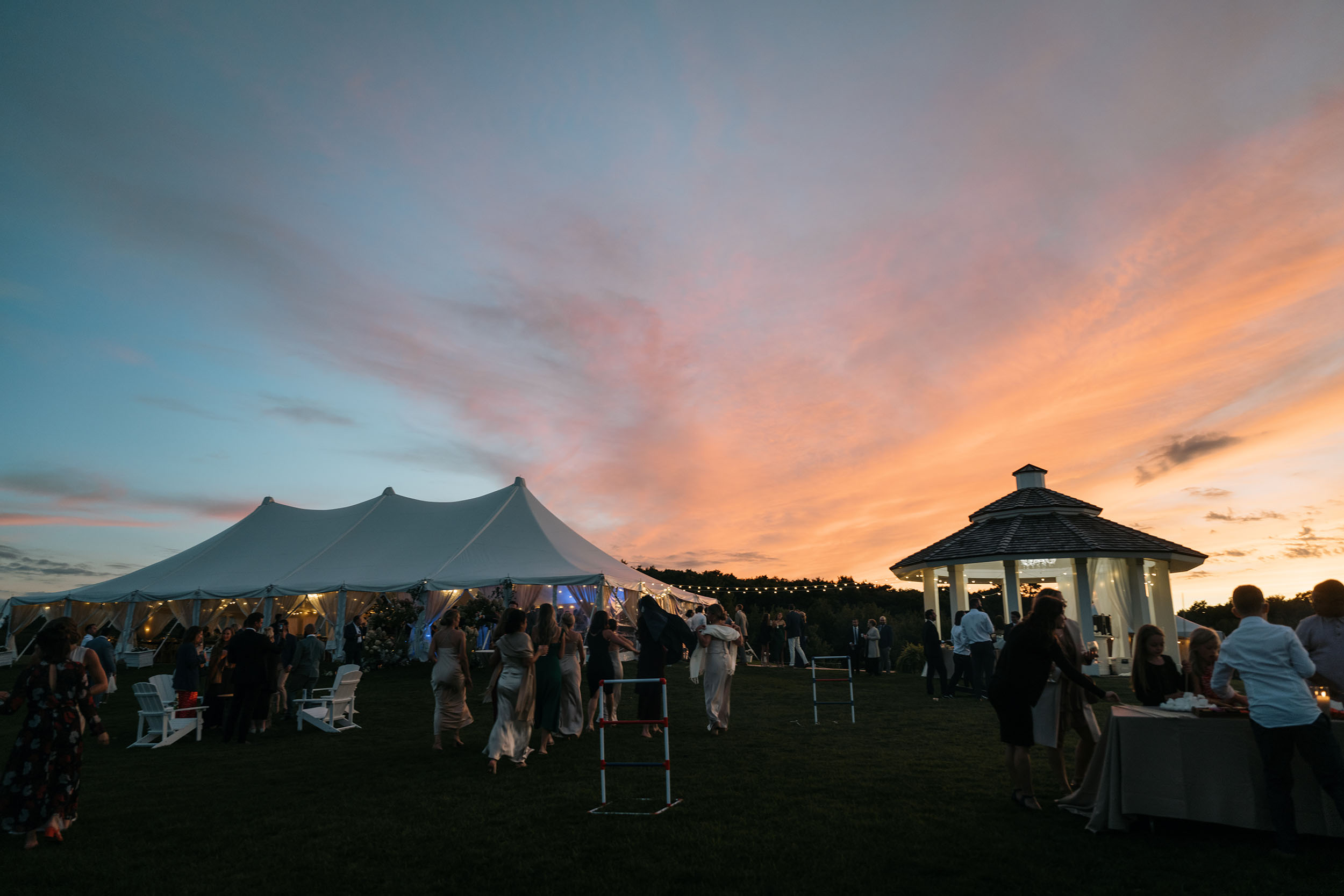 Bay View Hill Top Wedding Tent Venue at Bay View at Gallagher Farms