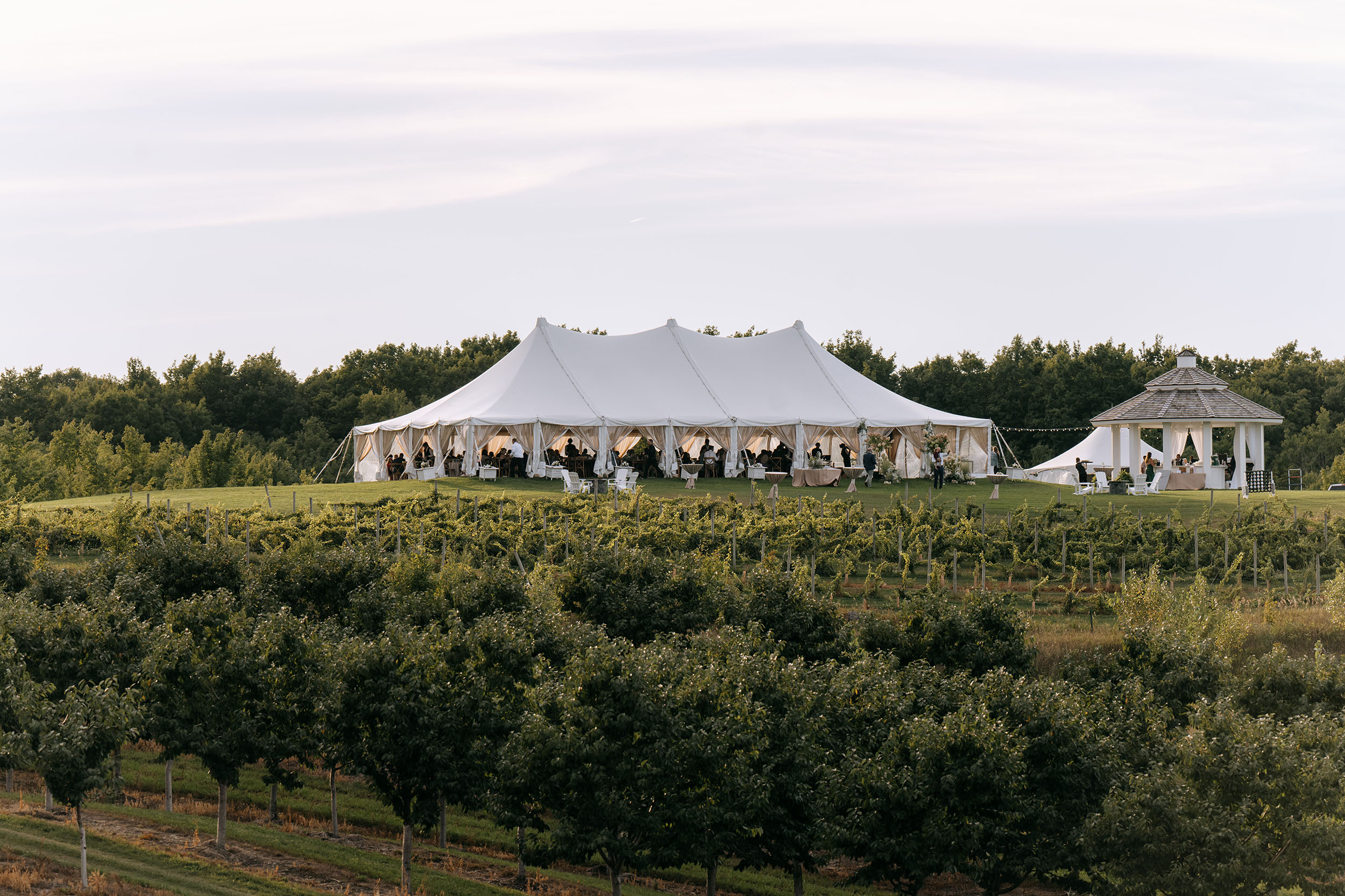 Bay View Hill Top Wedding Tent Venue at Bay View at Gallagher Farms