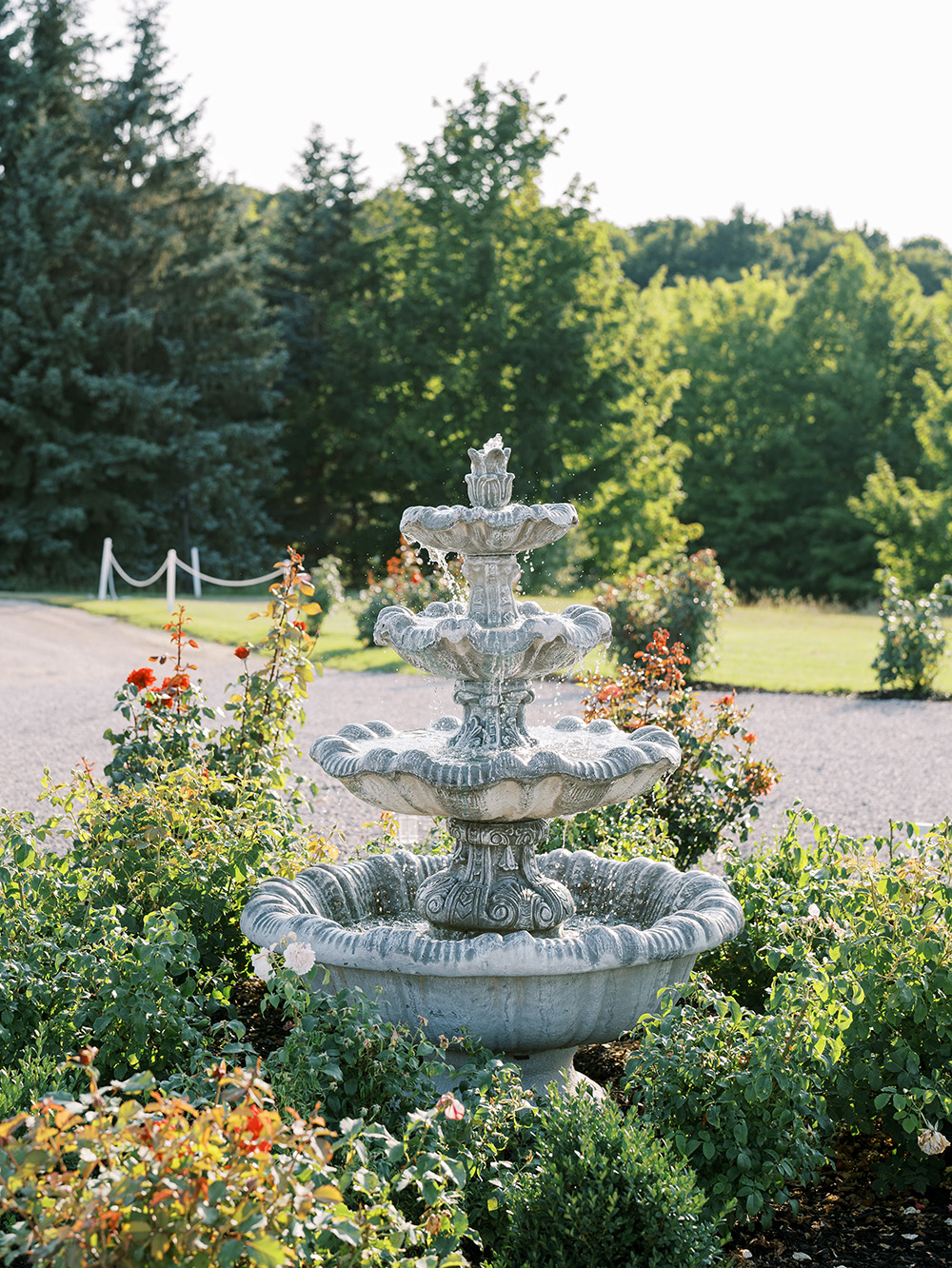 fountain at Abby & Jake's Bay View Wedding