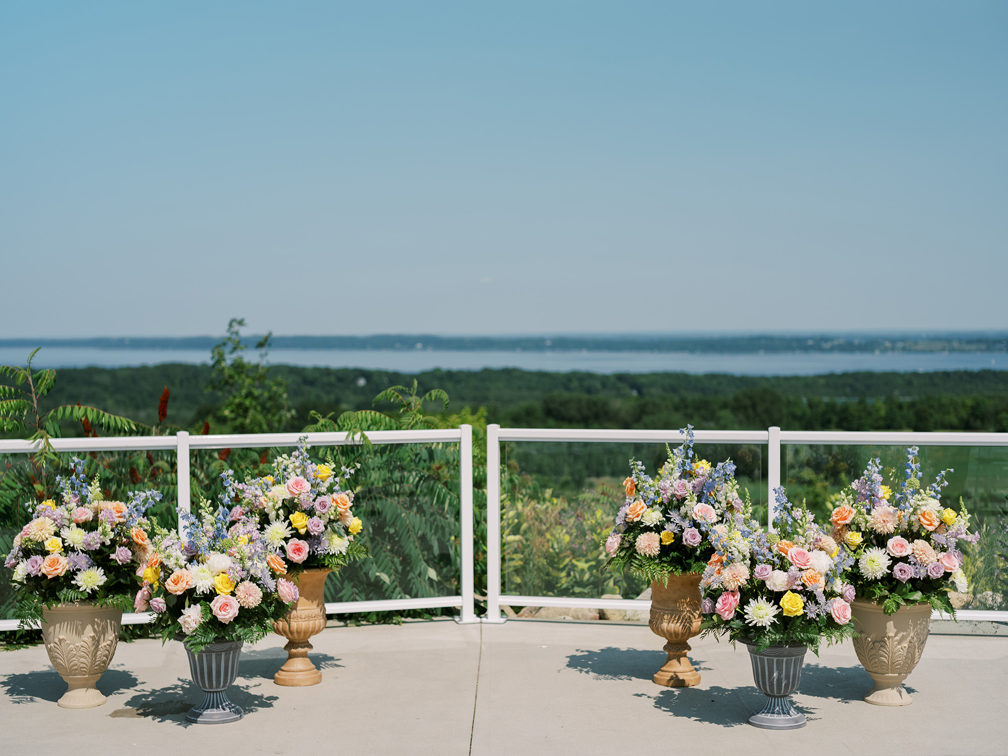 Ceremony decor for Abby & Jake's Bay View Wedding