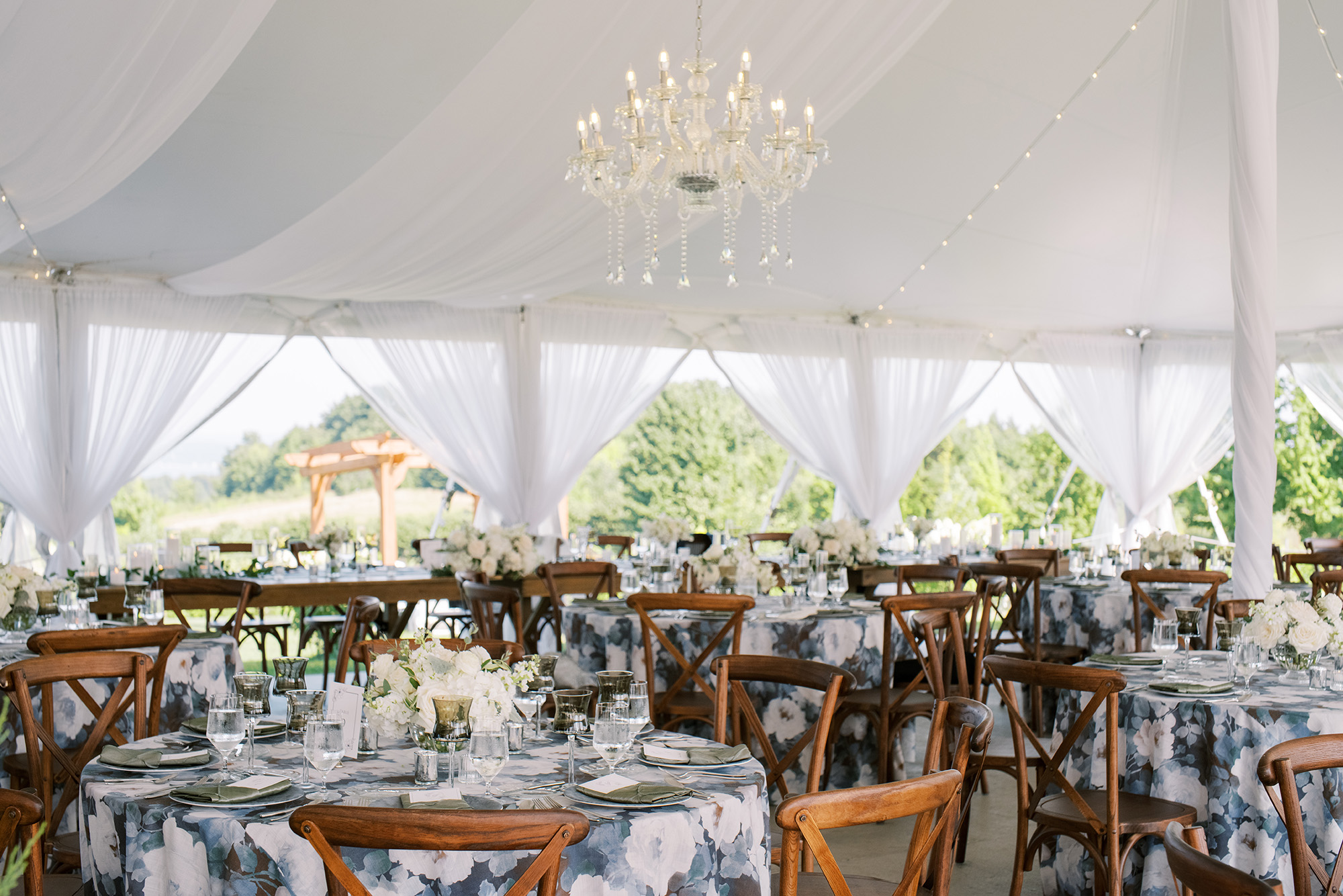 table decor at bay view weddings