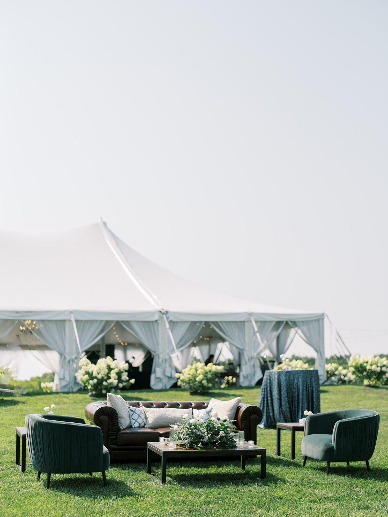 outdoor event space set up at bay view weddings